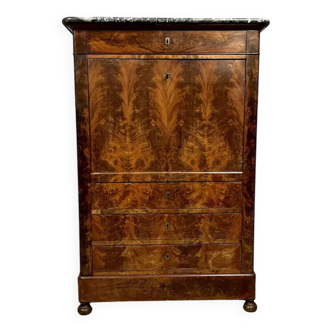 Secretary from the Lois Philippe period / Restoration in mahogany and maple circa 1820