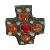 Small Cross Crucifix Pottery Perignem Amphora Style