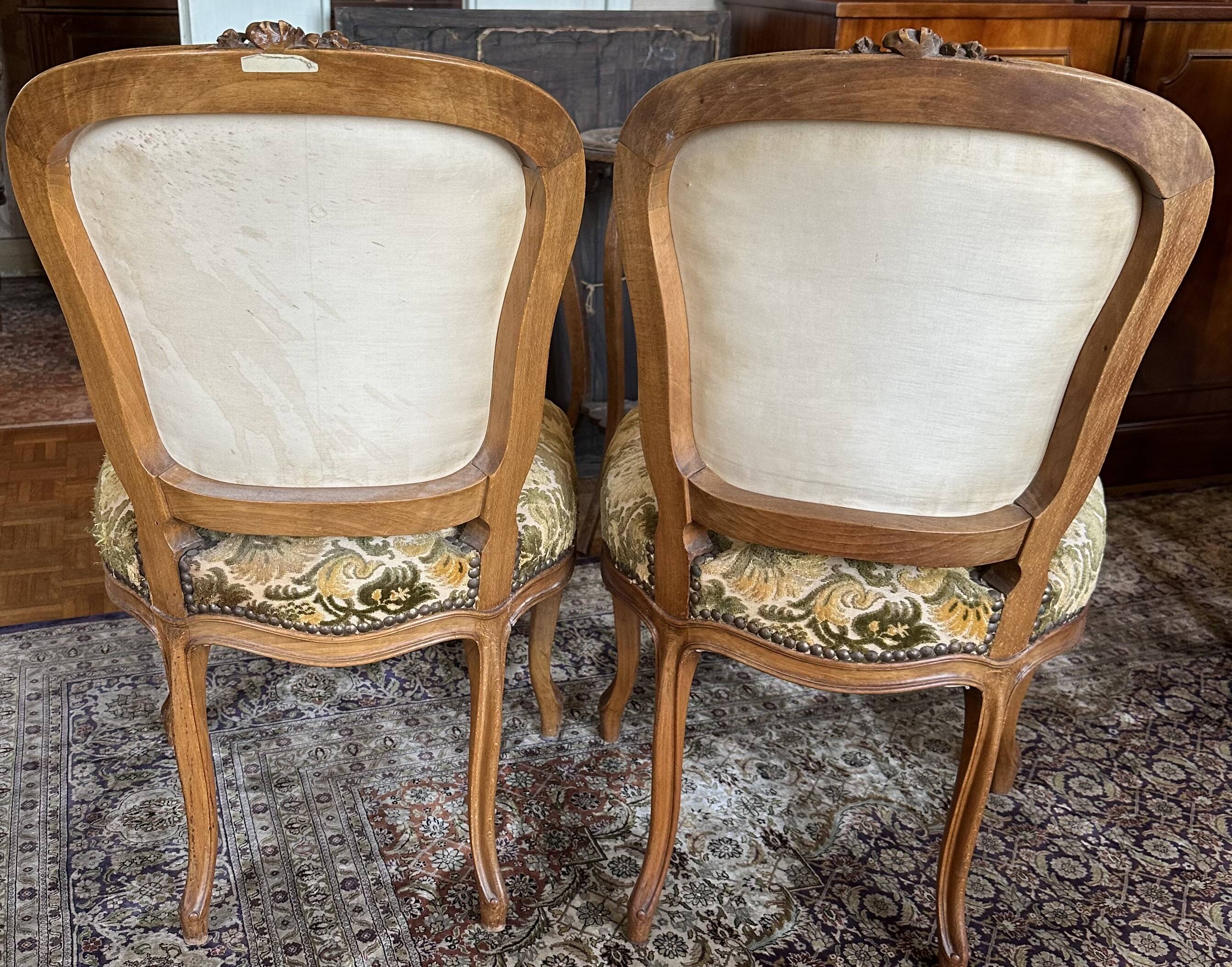 Pair of Louis XV style chairs