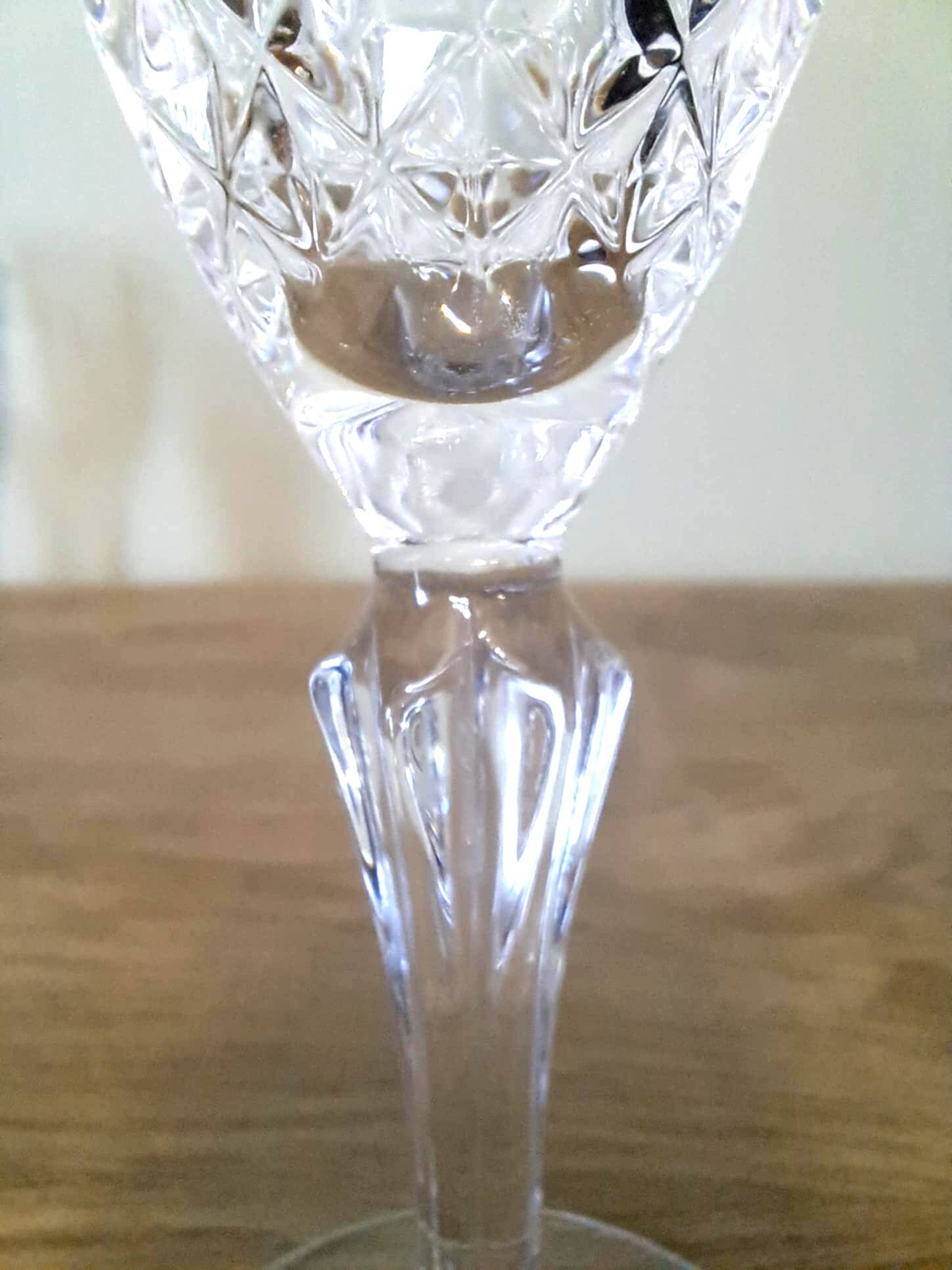 8 crystal champagne flutes