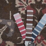 Southwest Wool Rug, Oriental Turkey Oushak Rug with Floral Pattern 4'11" X 8'5"