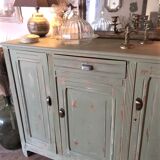 3-door buffet skated green with grey