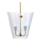 Opaline glass and brass lamp, 1950s