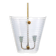 Opaline glass and brass lamp, 1950s