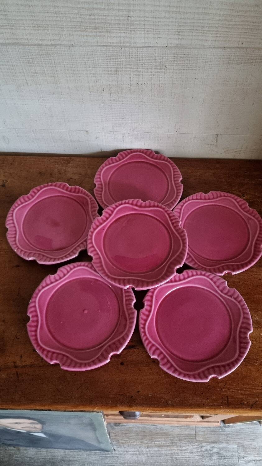 6 assiettes dessert vintage Georges Vallauris