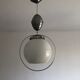 White opaline hanging lamp rises and drops vintage 1930 57cm