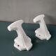 Pair of art deco porcelain coat racks