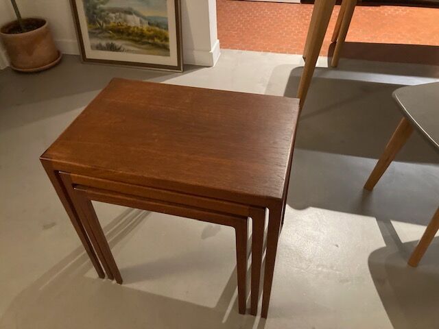 Teak nesting tables by Ludvig Pontoppidan