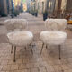 Paire de fauteuil 70’s fourrure