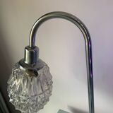 Vintage 70s chrome and marble lamp