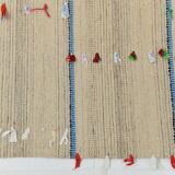 5x8 Cream & Beige Vintage Kilim Rug, 151x230Cm