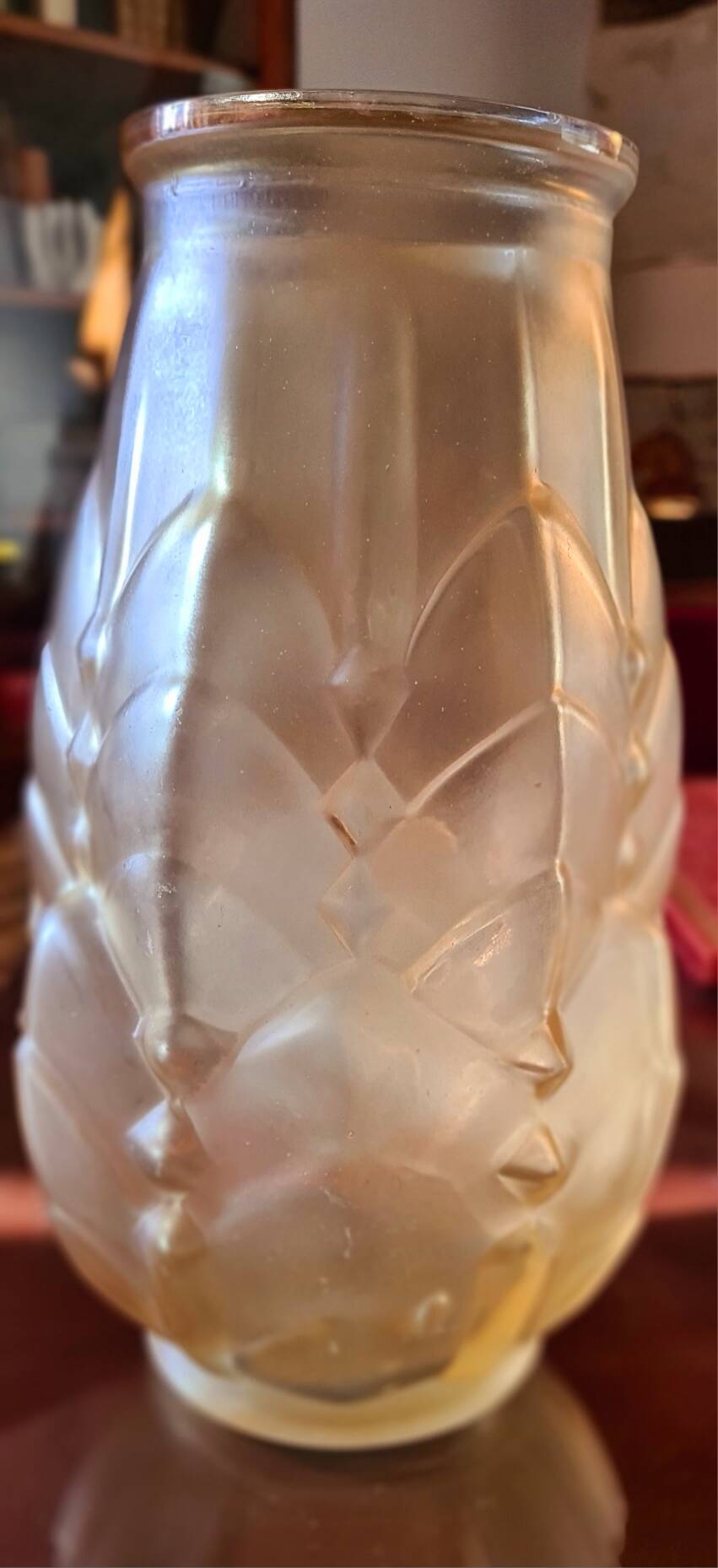 Art Deco opaline vase