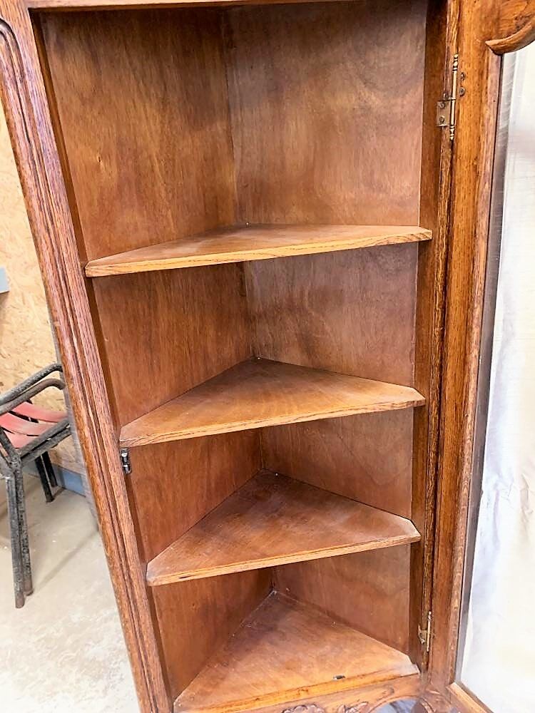 Louis XV style corner showcase