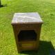 19th century white marble bedside table