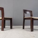 Vintage Brutalist Dining Chairs, Set of 6 - 1970s