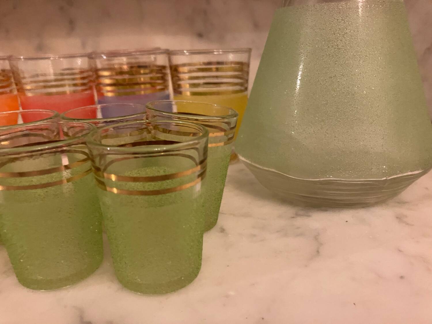 Old carafe + glasses service