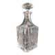 Vintage French cut glass whiskey bottle, cristal D'Arques