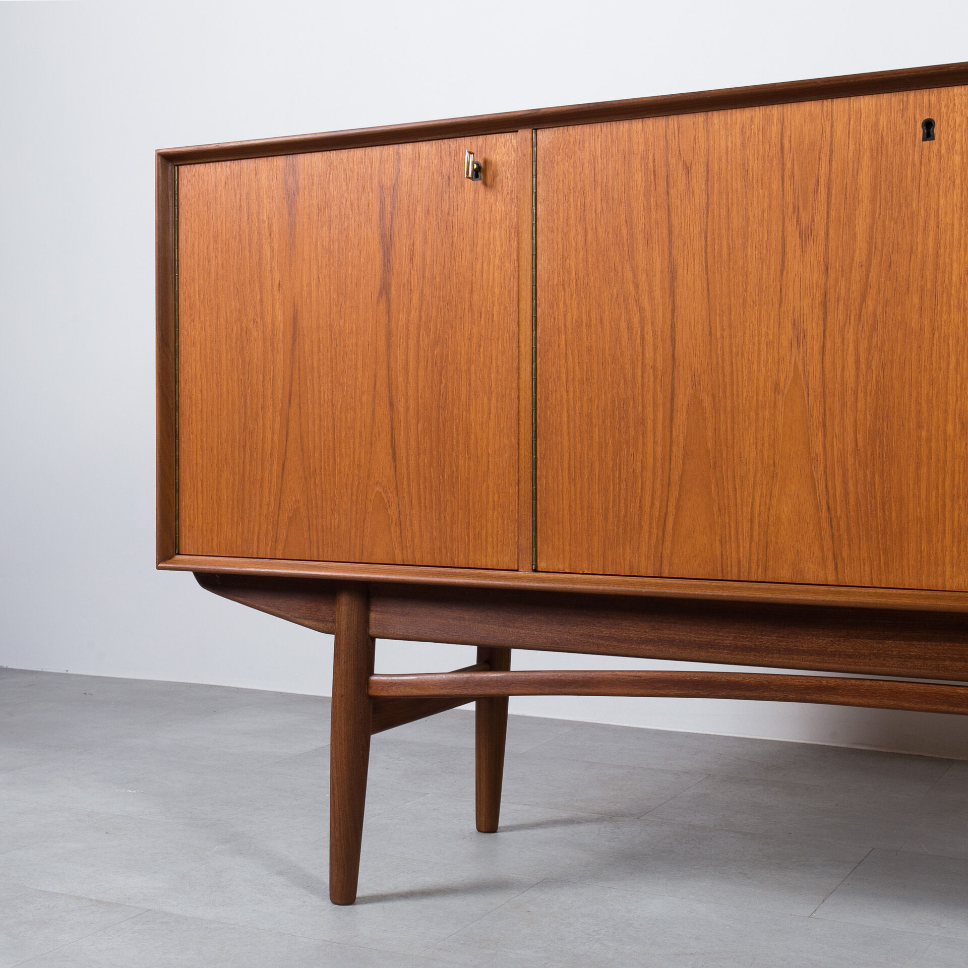 Midcentury Teak Sideboard, Norway, 1960s, Gustav Bahus Style, Fully Restore