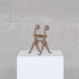 2 brass antique fire dogs