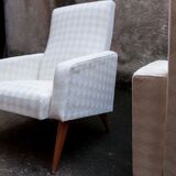 Pair of chairs 60s feet restored compass