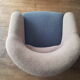 Chair organic 50s Danish blue and beige