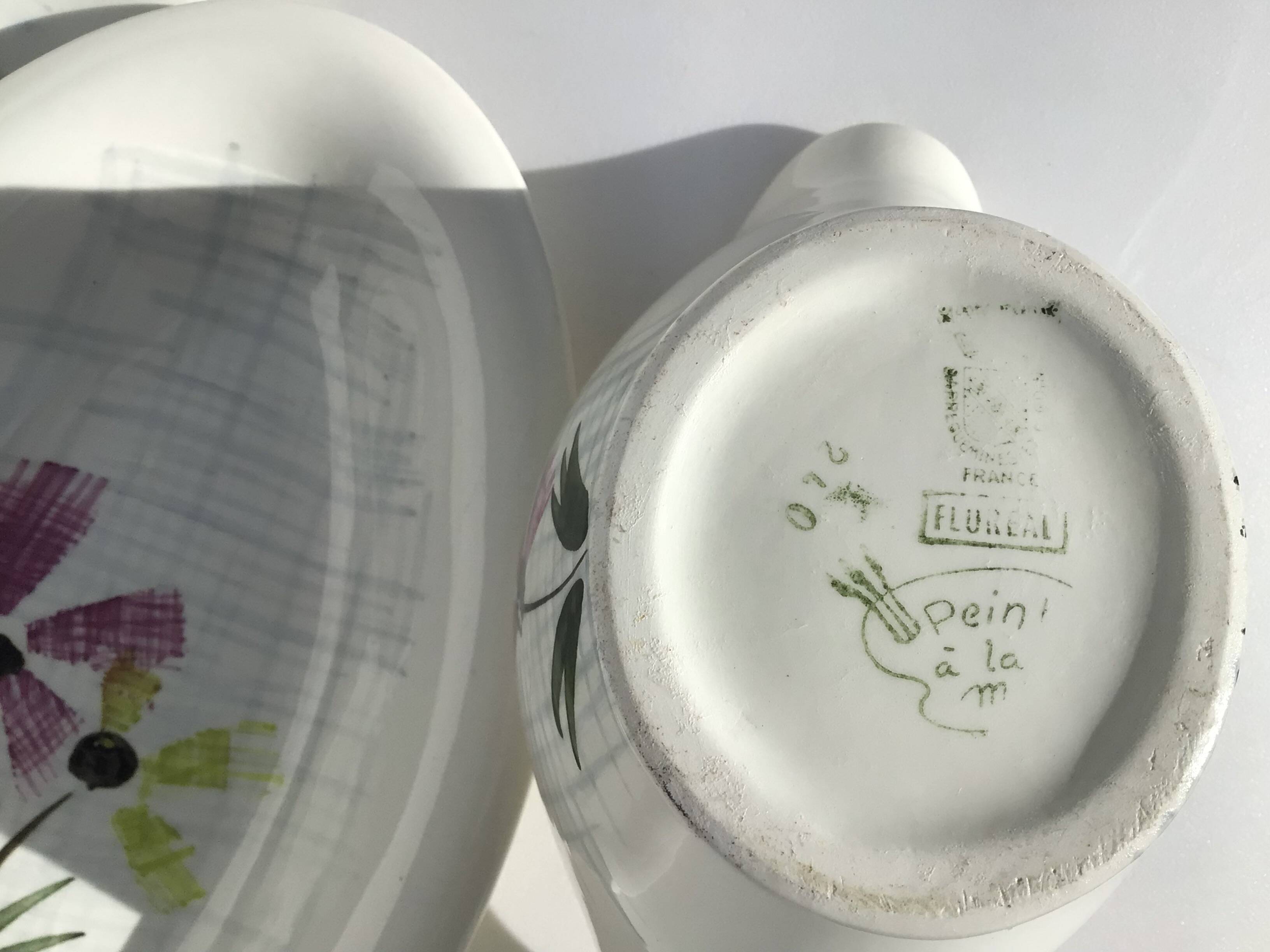 Digoin dishes and gravy boats, Floréal 60's model