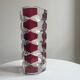 Luminarc vase with burgundy geometric patterns, France 1970