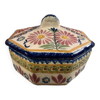 Breton Henriot Quimper candy box flower decor
