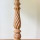 Carved wood lamp