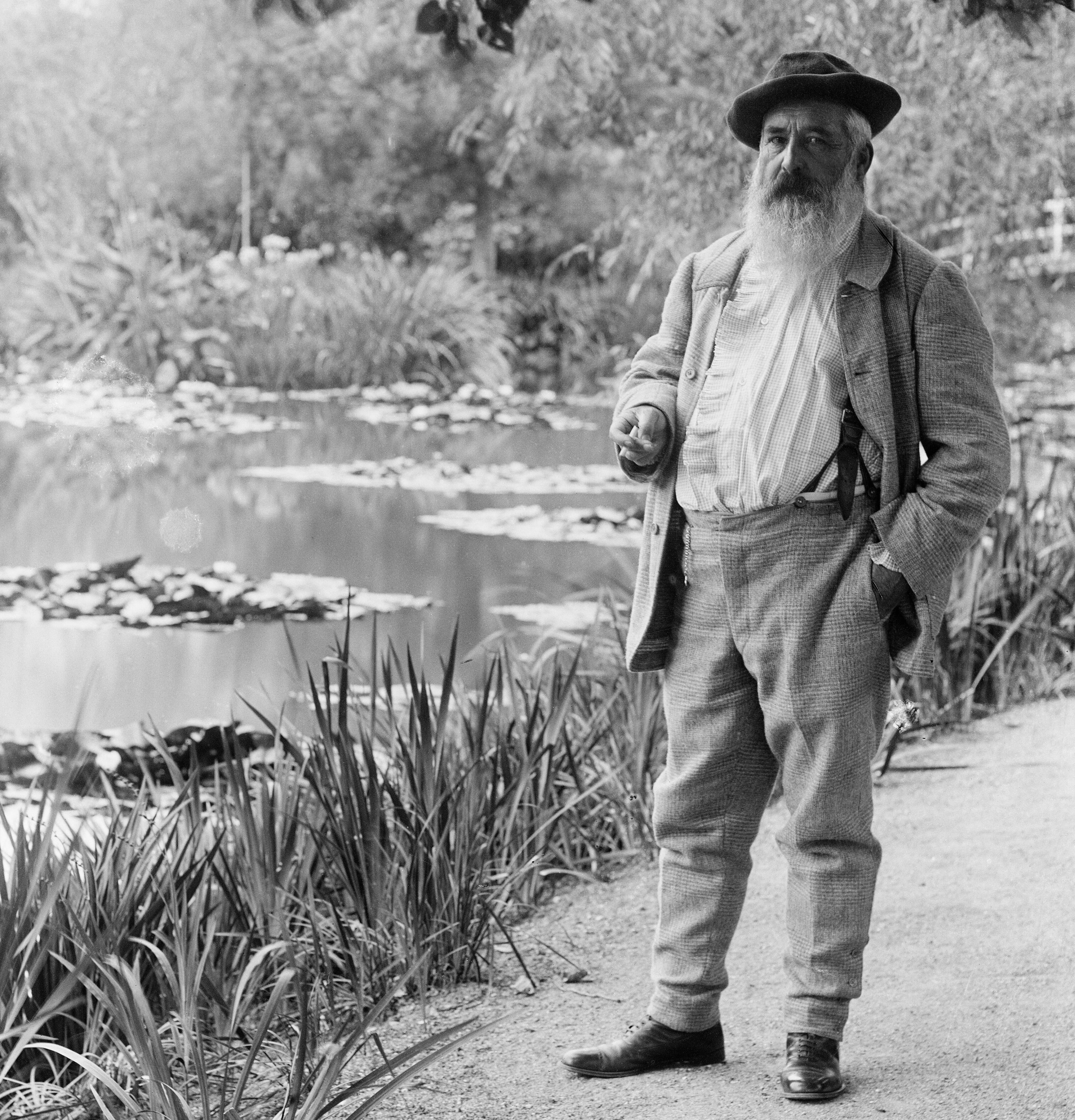 Photography, "Claude Monet in Giverny", 1905 / NB / 15 x 20 cm