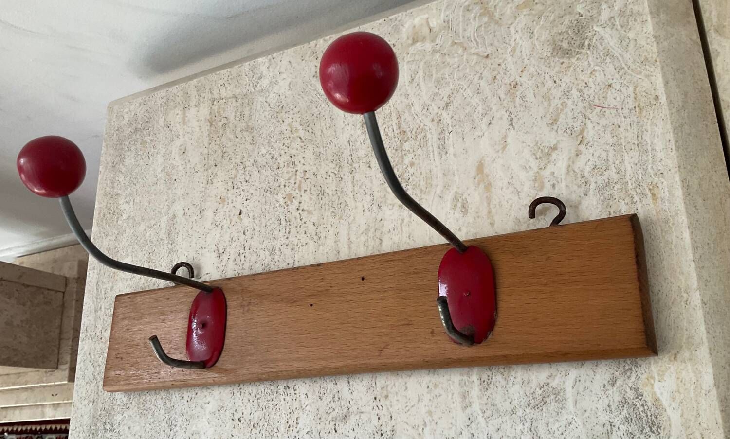 Vintage wooden coat rack from the 50s