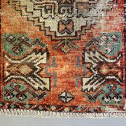 Small Vintage Turkish Rug 82x53 cm, Short Runner, Tribal, Shabby, Mini Carpet