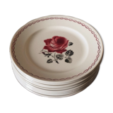 Lot 9 plates Badonviller germaine rose 1940