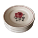 Lot 9 assiettes plates Badonviller germaine rose 1940