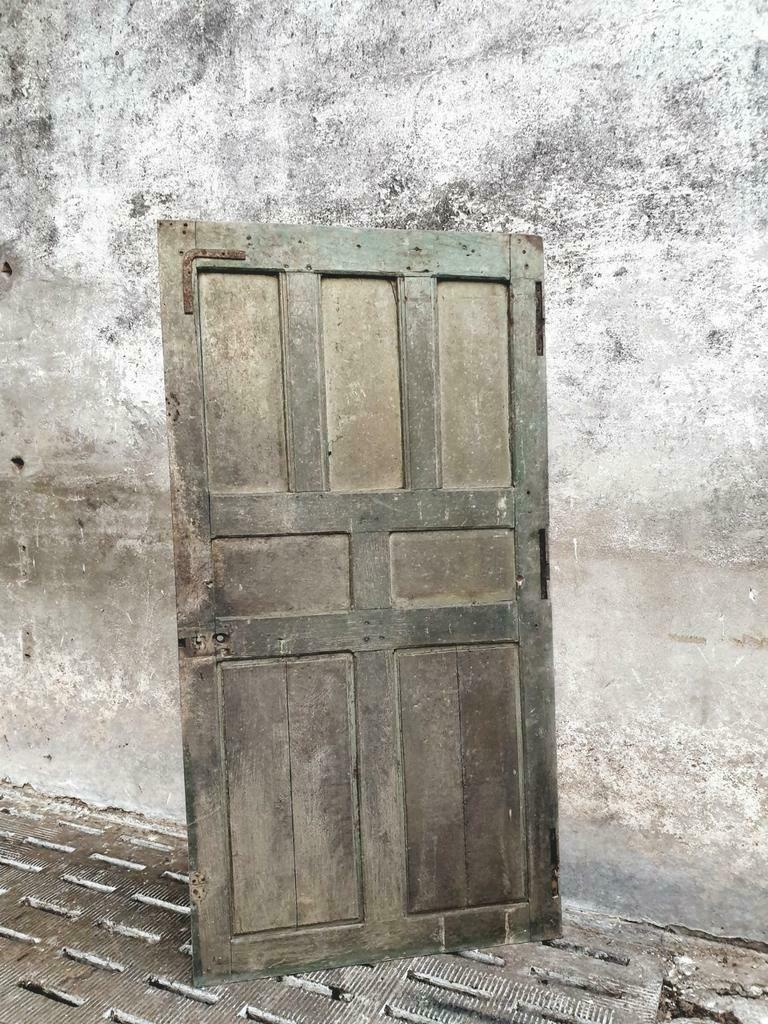 Antique oak sliding door loft door
