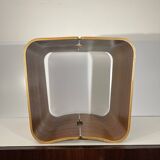 Pair of stools / side tables, rosewood aluminum, multi-plex wood