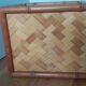 Cache pot, storage box in wood and rattan.