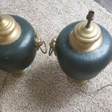 Paire de pieds de lampes anciens