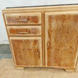 Mado sideboard in wood, marble and copper, restored