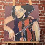 Peinture sur isorel signée René Leroy