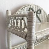 80s rattan shelf