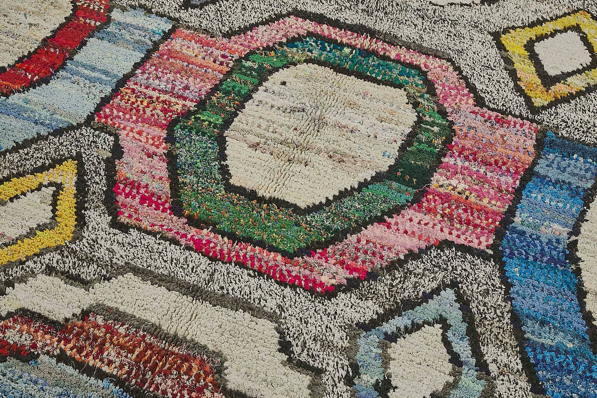 Tapis boho recyclé turc fait main 170 cm x 250 cm