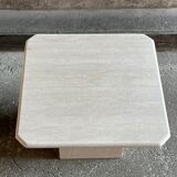 Square travertine coffee table, 1960s