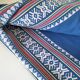 Large tablecloth and 11 vintage Basque indigo blue napkins