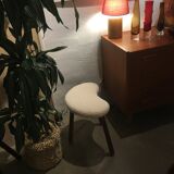 Painted beech tripod stool, contemporary