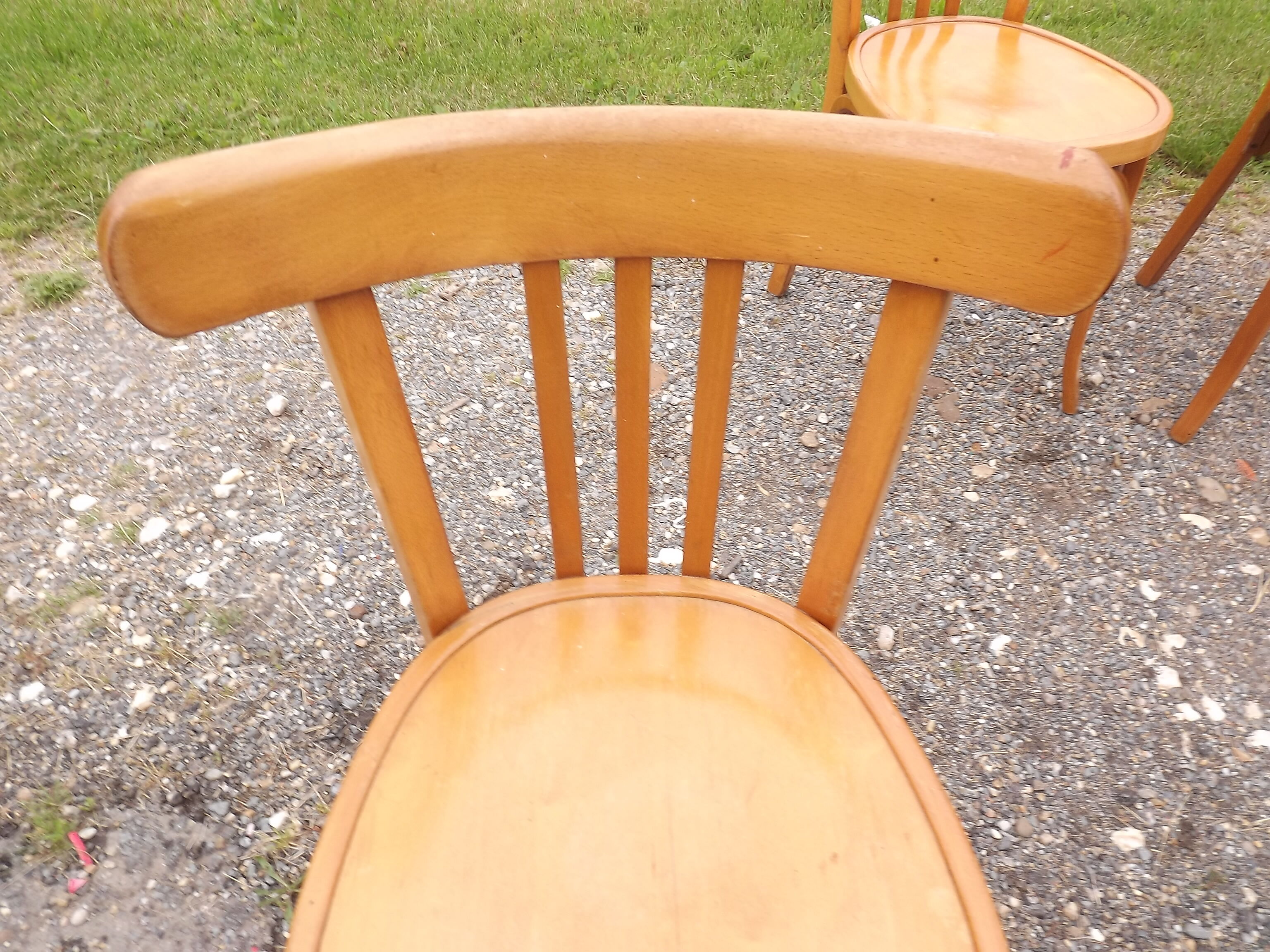 4 Baumann wooden bistro chairs