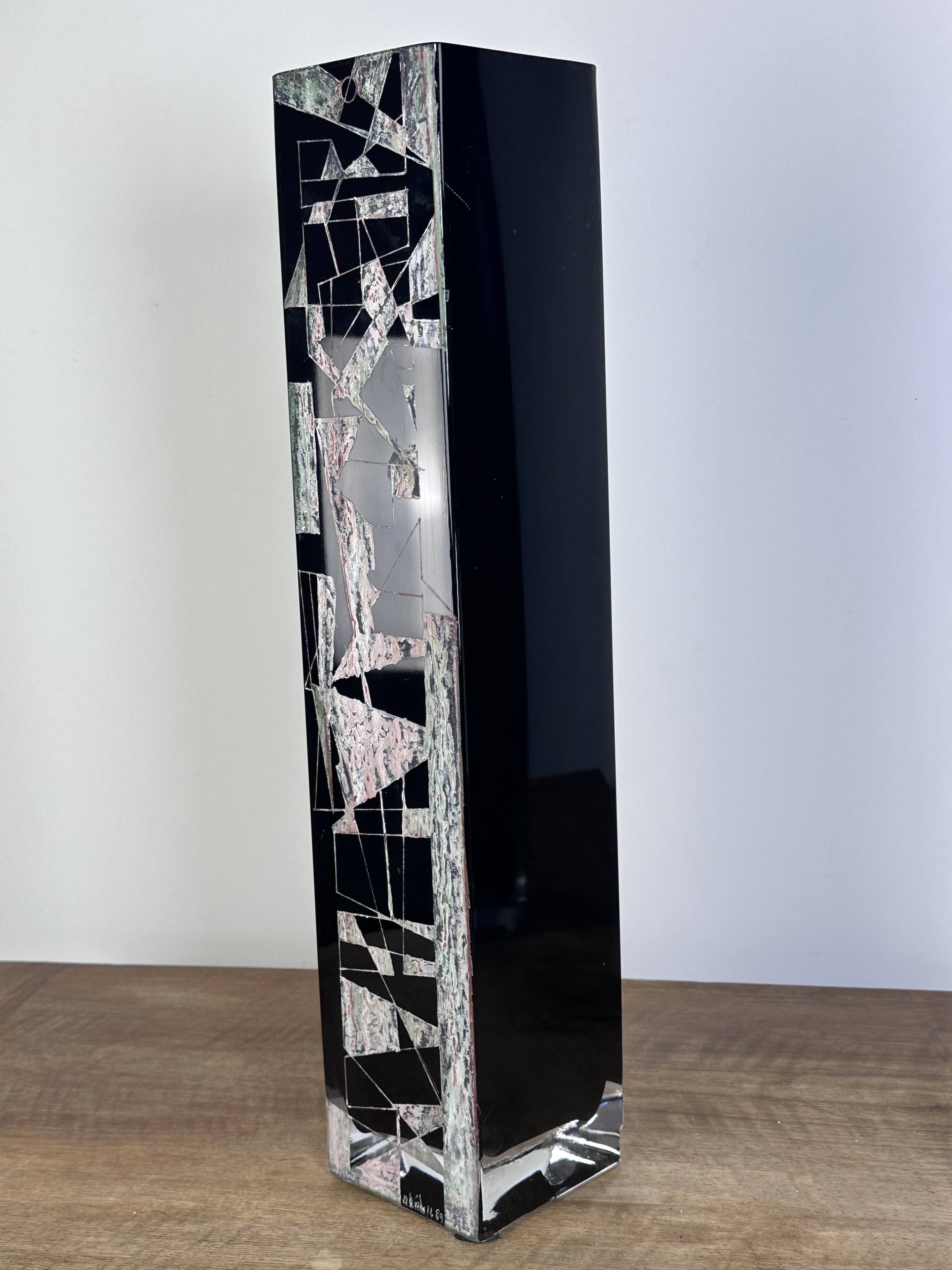 Anatole Riecke Cubist vase 1969 height 50cm
