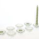 Pair of glass candlesticks