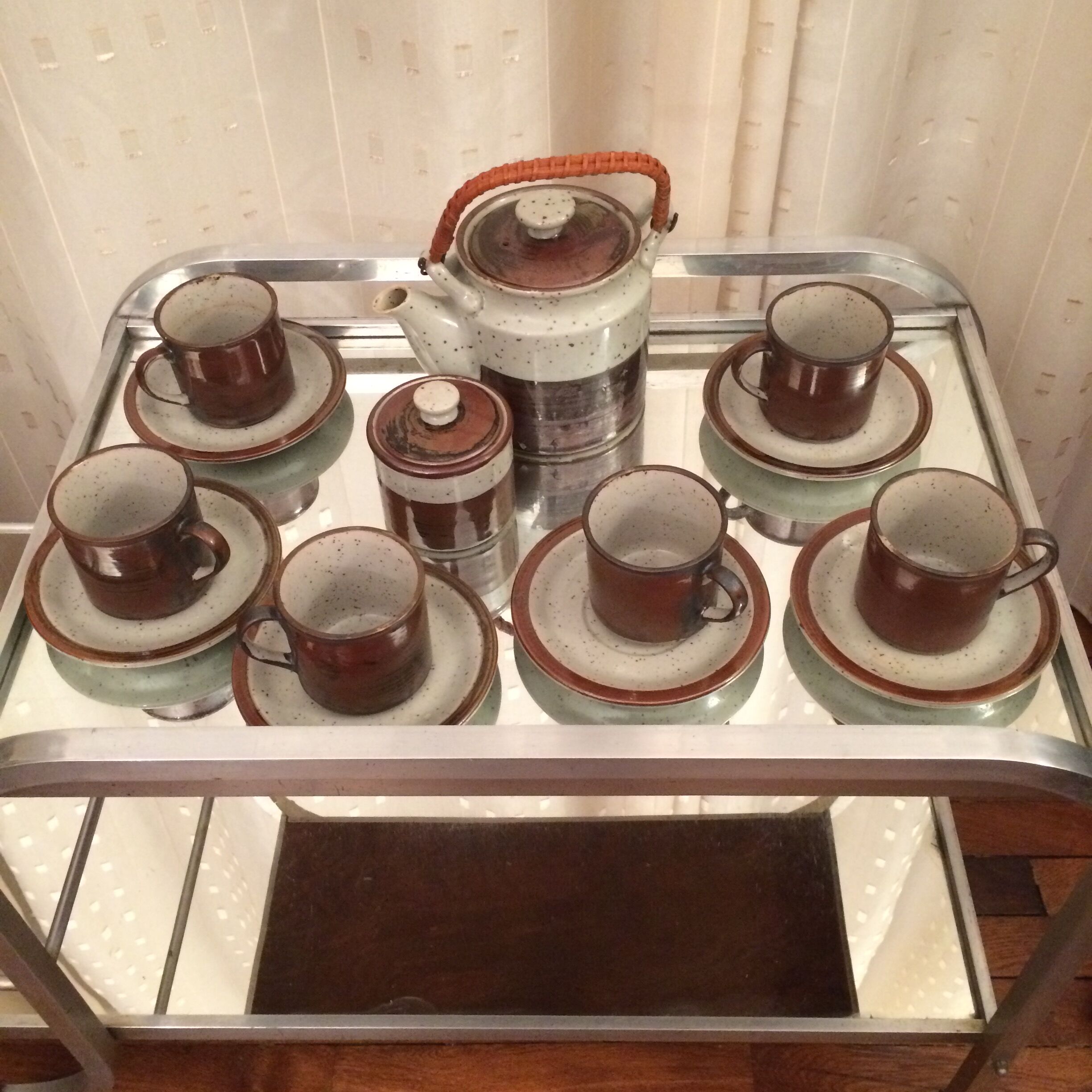Tea service in sandstone 6 cups