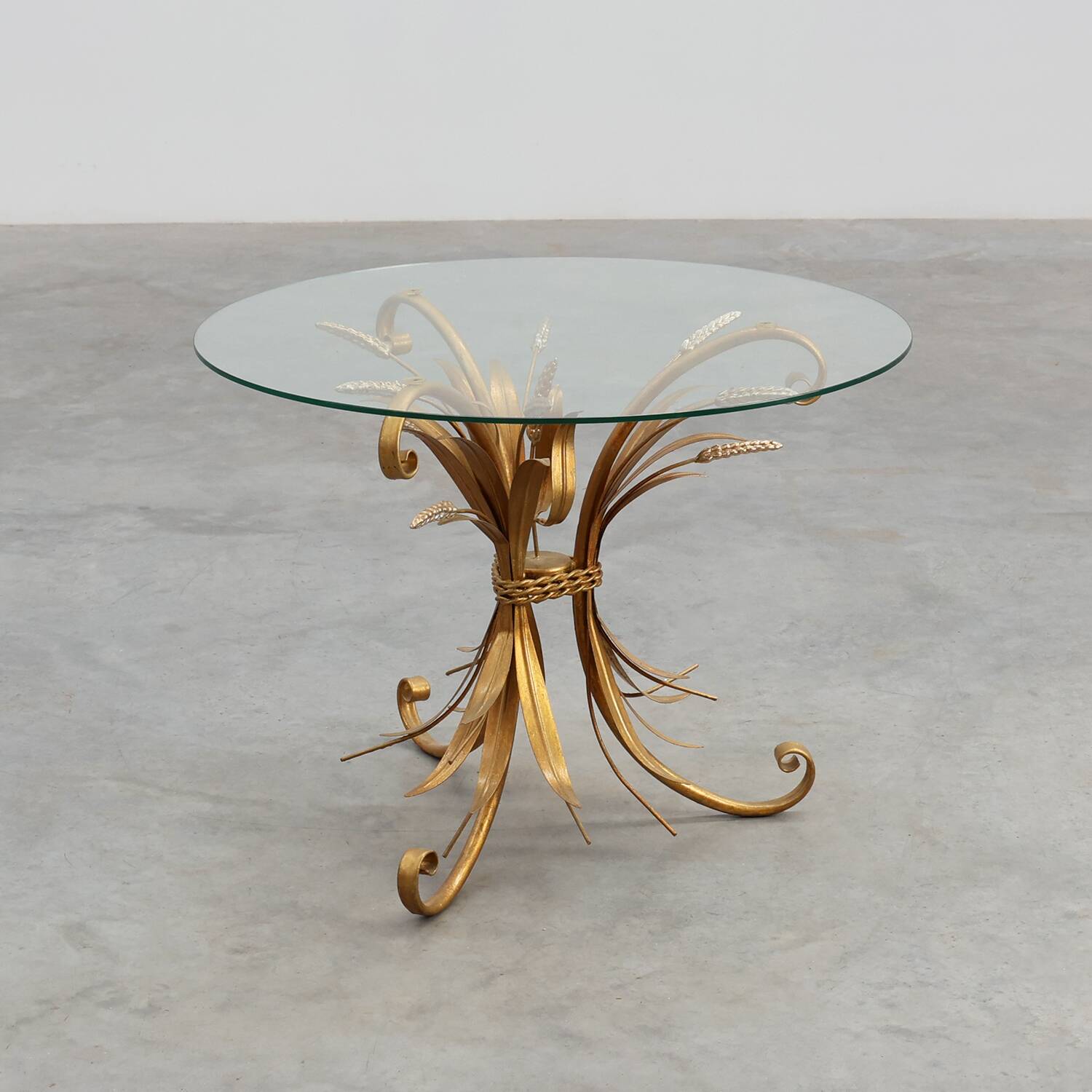Table basse "Gerbe de blé" de style Coco Chanel, France 1960